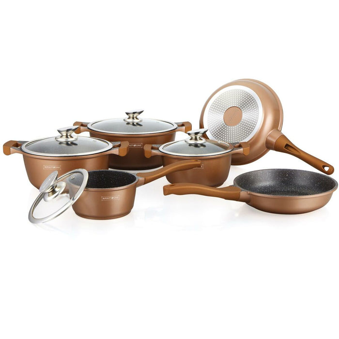 Vase de Gătit Royalty Line BS1010M Cupru Oțel 10 Piese