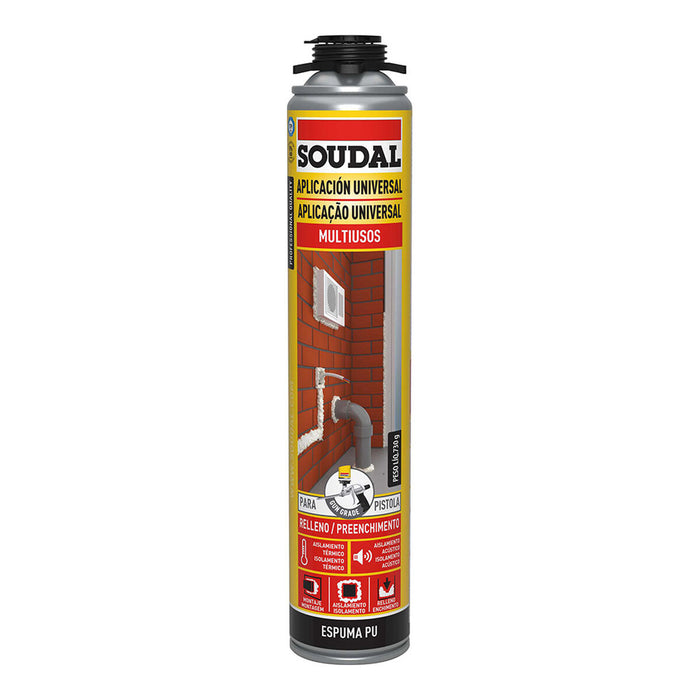 Spumă Soudal Classic 115798 Poliuretan Pistol Bej 750 ml