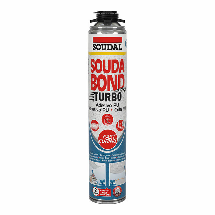 Spumă Soudal SoudaBond Turbo Poliuretan Pistol 750 ml