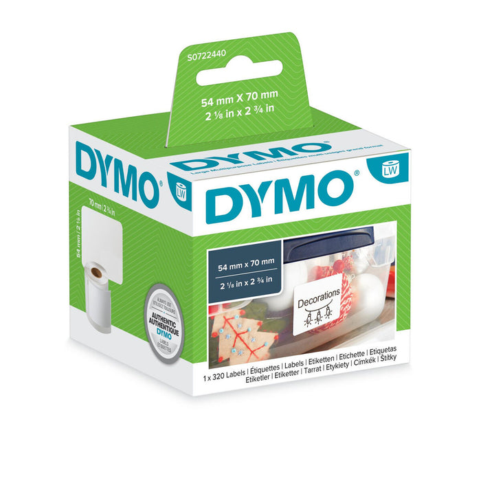 Bandă Laminată pentru Aparate de Etichetat Dymo S0722440 Alb