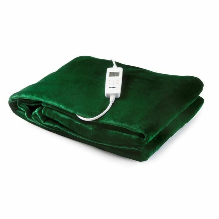 Husă de saltea electrică DOMO 2 persoane Franela Verde 180 x 160 cm