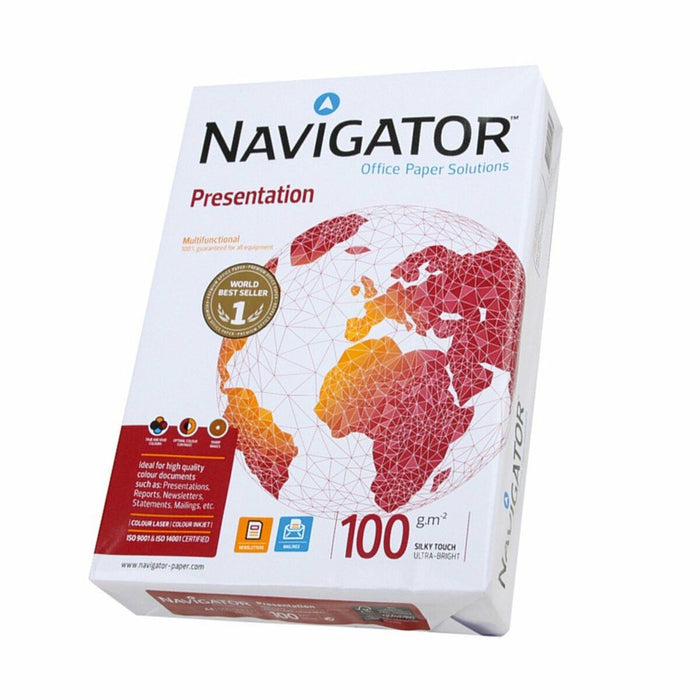 Hârtie pentru printat Navigator NAV-100-A4 A4 500 Frunze Alb (1 Unități) (500 Unități)
