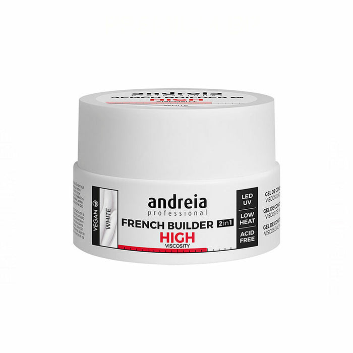 Lac de unghii gel French Builder High Viscosity Andreia 0BGFW22 Alb (22 g)