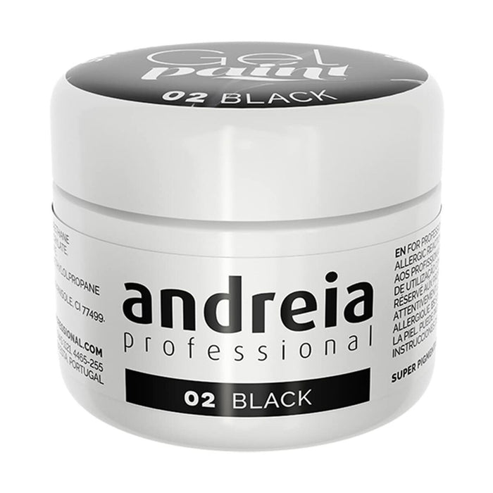 Lac de unghii gel Andreia Gel Paint 4 ml Negru Nº 02