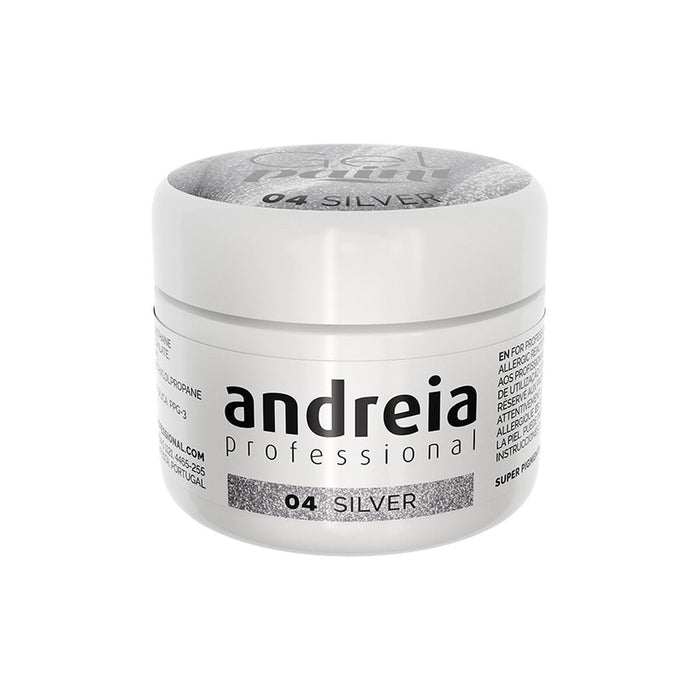 Lac de unghii gel Andreia Gel Paint Argintiu Nº 04 4 ml