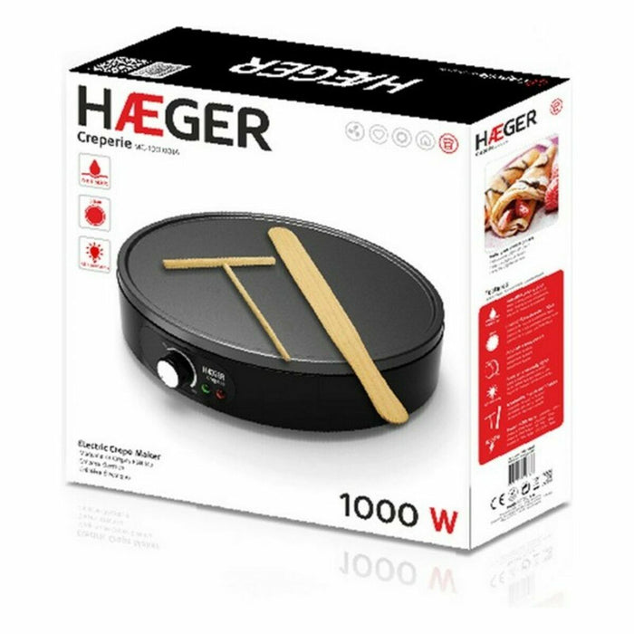 Aparat Clătite Haeger MC-100.001A Negru Multicolor 1000 W