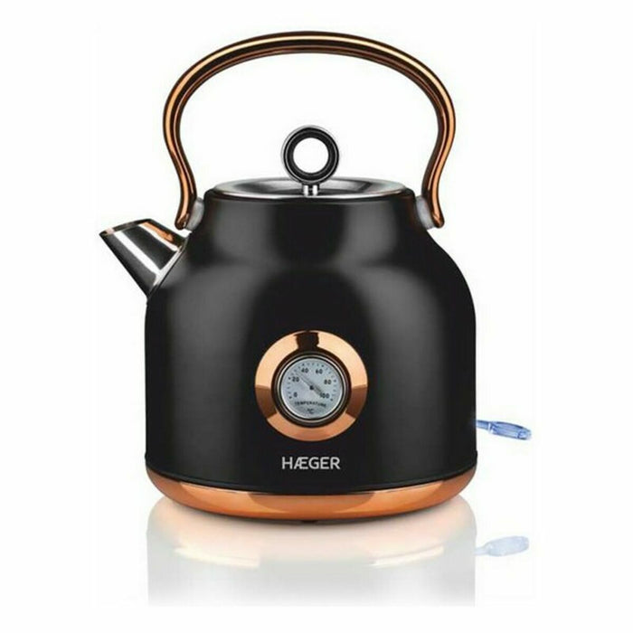 Fierbător de Apă și Ceainic Electric Haeger EK-22B.024A Negru Oțel inoxidabil 2200 W 1,7 L