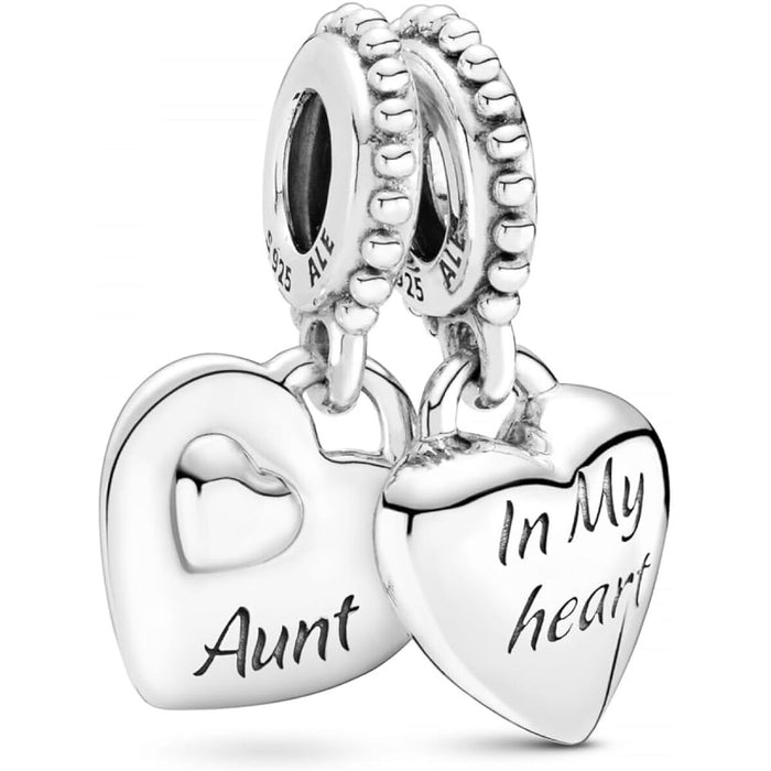 Charm Damă Pandora AUNT & NIECE SPLIT HEART