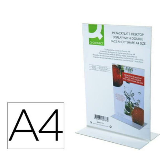 Stand Prezentare de Masă Q-Connect KF04174 A4 Albastru Plastic