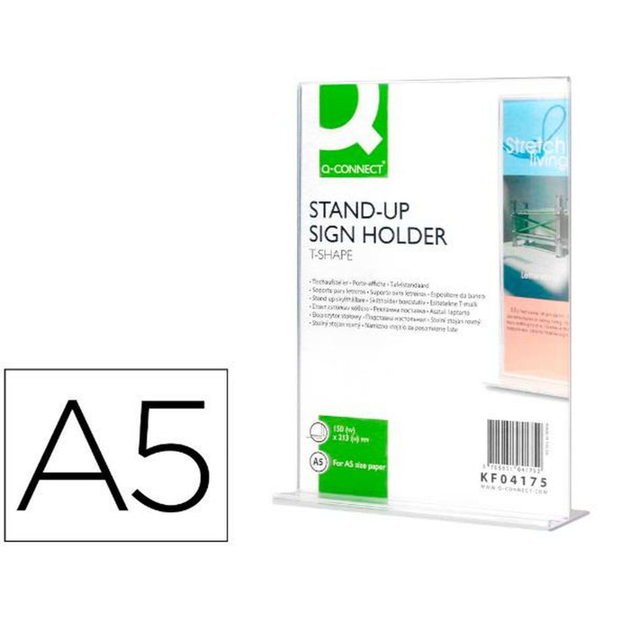 Stand Prezentare de Masă Q-Connect KF04175 Albastru A5 Plastic