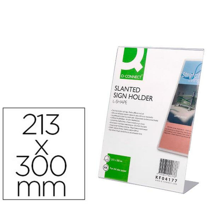 Stand Prezentare de Masă Q-Connect KF04177 Albastru A4 Plastic 213 x 300 mm