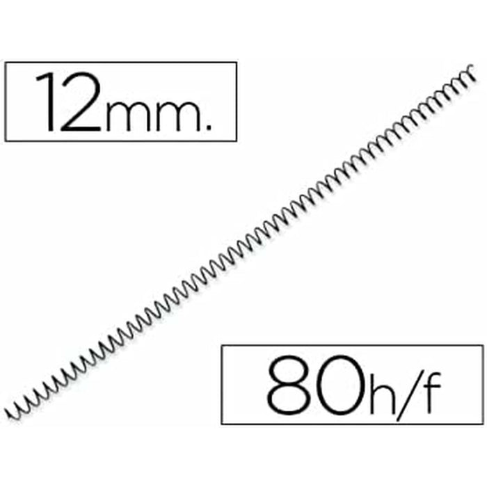 Spirale de legare Q-Connect KF04430 Metal Ø 12 mm Negru (200 Unități)