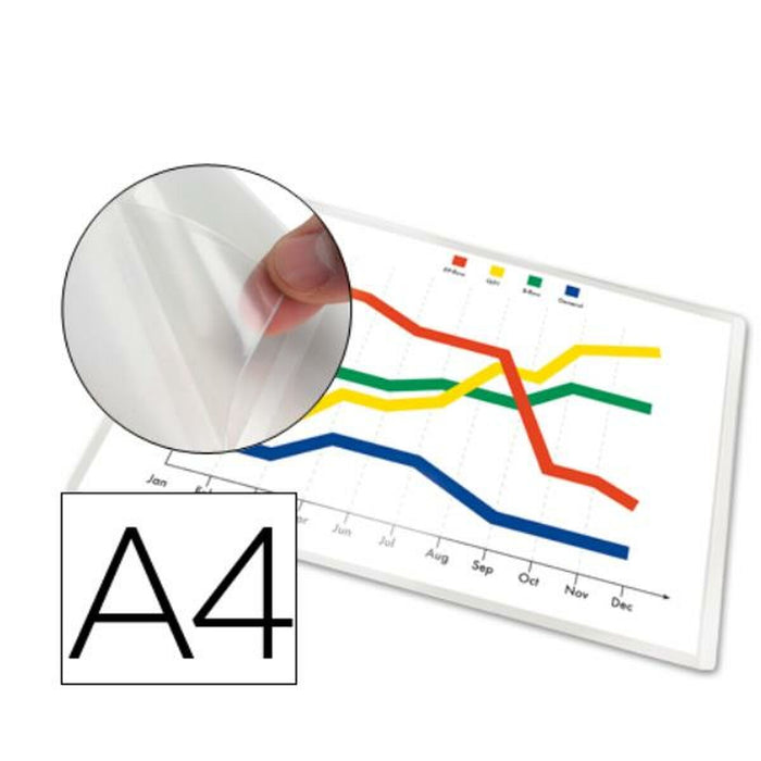 Husă Q-Connect KF27053 Transparent PVC A4 (5 Unități)