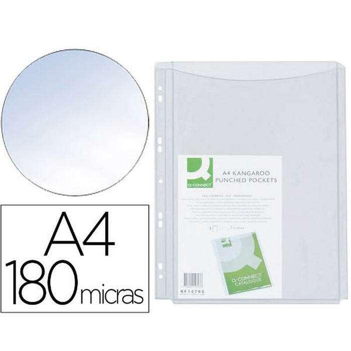 Huse/Capace Q-Connect KF00138 Transparent PVC A4 (5 Unități)
