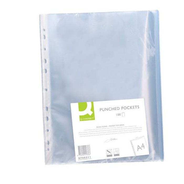 Huse/Capace Q-Connect KF00311 Transparent Plastic A4 (100 Unități)
