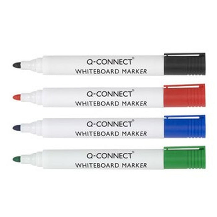 Marker pentru tablă albă Q-Connect KF26038 Alb Multicolor (4 Unități)