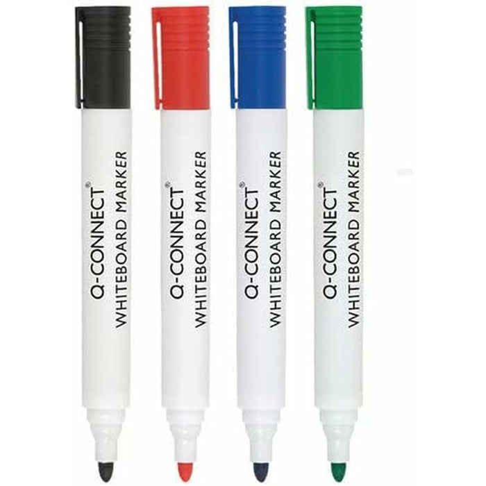 Marker pentru tablă albă Q-Connect KF26038 Alb Multicolor (4 Unități)