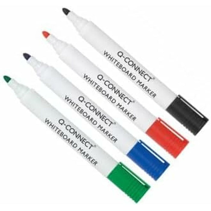 Marker pentru tablă albă Q-Connect KF26038 Alb Multicolor (4 Unități)
