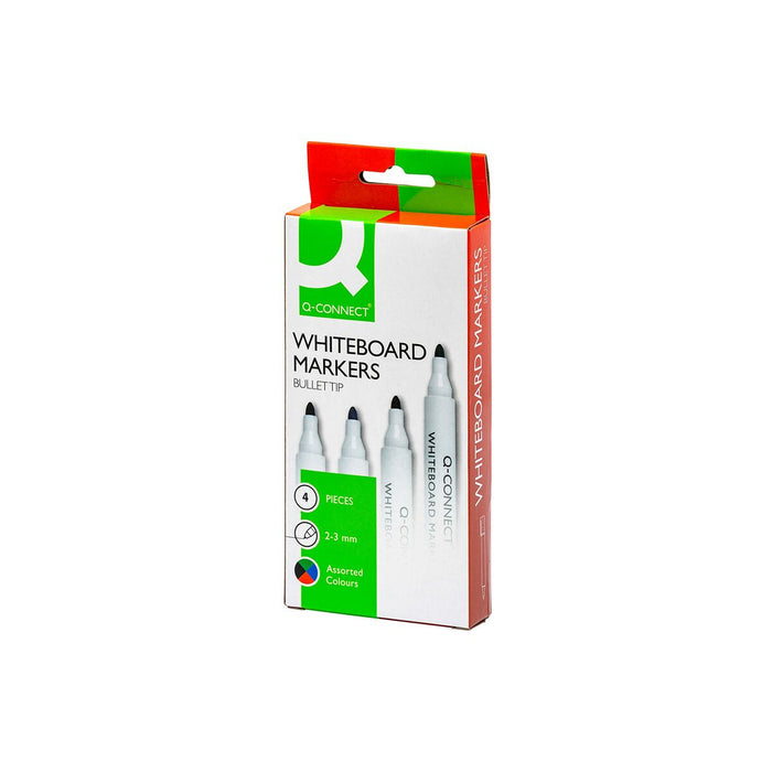 Marker pentru tablă albă Q-Connect KF26038 Alb Multicolor (4 Unități)