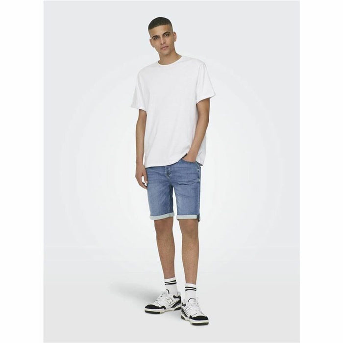 Pantaloni Scurți de Blugi pentru Bărbați Only & Sons Onsply 8584 Blue Denim Albastru