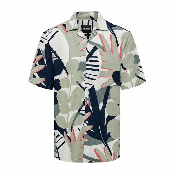 Cămașă Only & Sons Onsbertil Reg Visc Linen Casual Furtun scurt