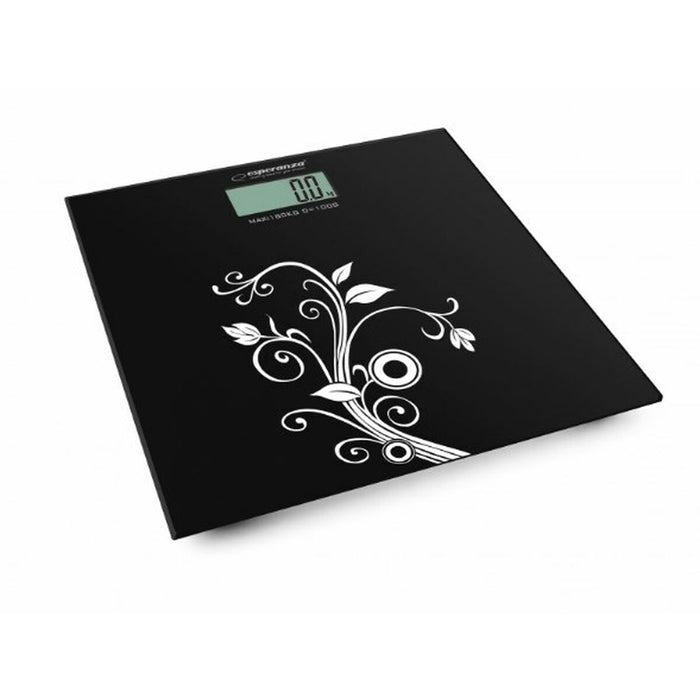 Cântar Digital de Baie Esperanza EBS003 Negru Negru/Alb Sticlă Sticlă Temperată Baterii x 2