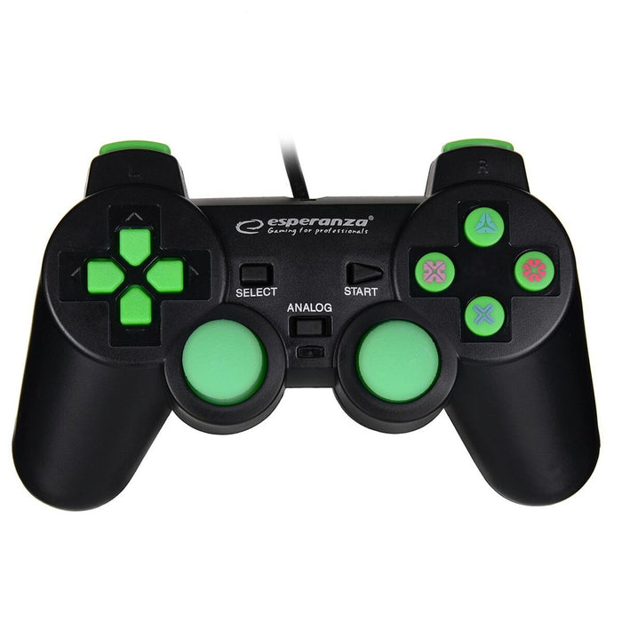 Telecomandă Jocuri Gaming Esperanza EGG107G USB 2.0 Negru Verde PC PlayStation 3