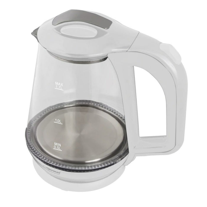 Fierbător Esperanza EKK024W Alb Sticlă Plastic 1500 W 1,7 L