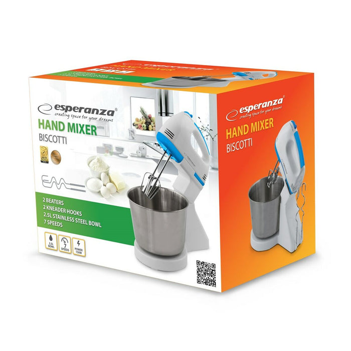 Mixer cu Pahar Esperanza EKM019WB Alb 150 W