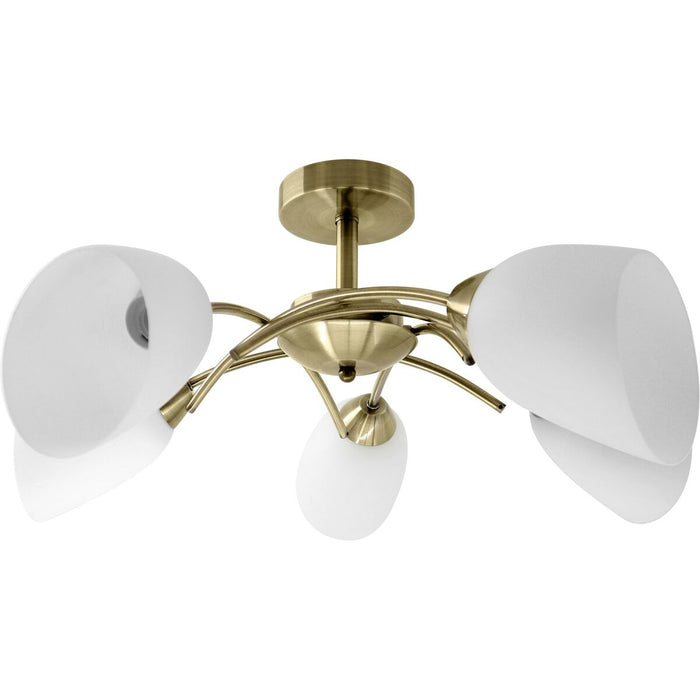 Lustră Activejet NIKITA 5P Patyna Alb Metal Sticlă 200 W