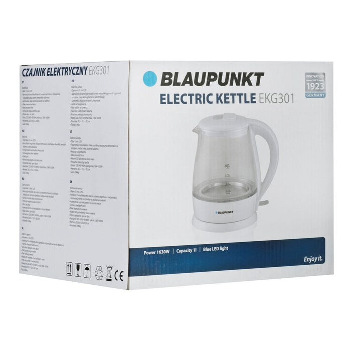 Fierbător Blaupunkt EKG301  Alb Sticlă Aluminiu 1630 W 1 L