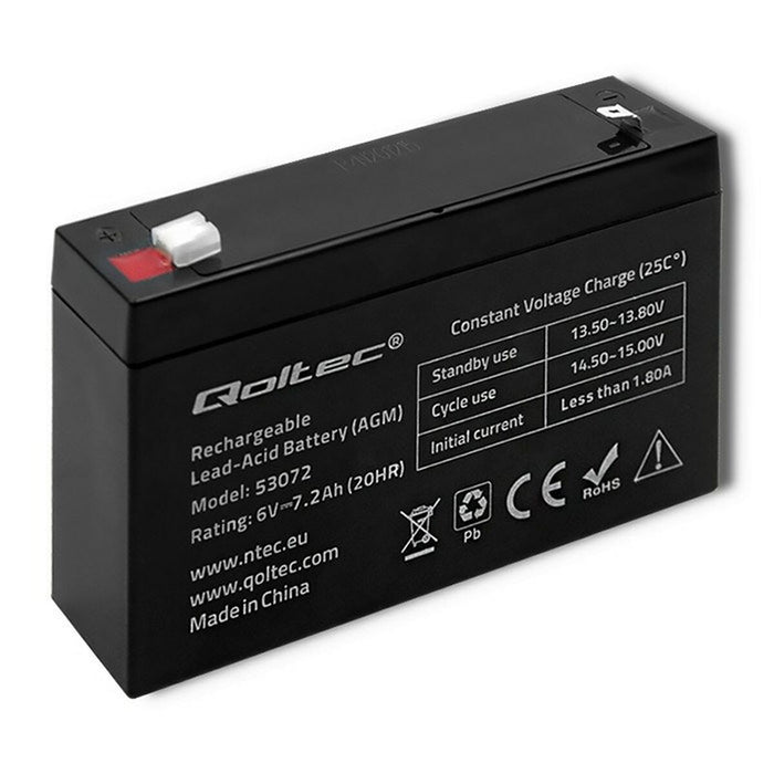 Baterie pentru Sistem de Alimentare Neîntreruptă Qoltec 53072 7200 mAh 6 V