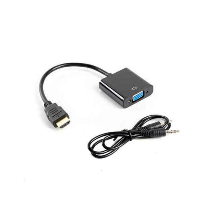 Adaptor HDMI la VGA Lanberg AD-0017-BK Negru 20 cm