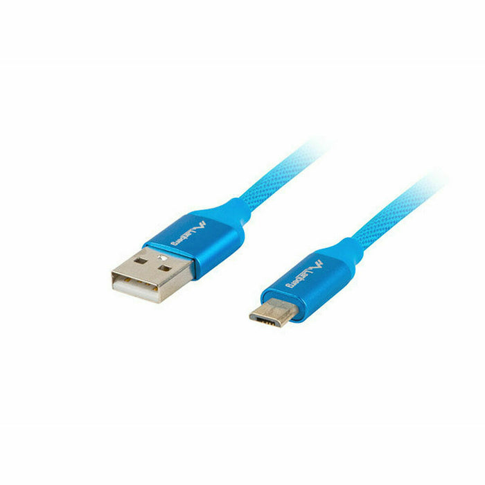 Cablu USB la micro USB Lanberg CA-USBM-20CU-0010-BL 1 m Albastru