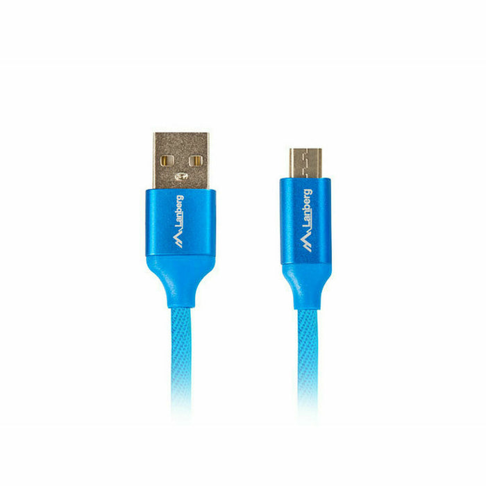 Cablu USB la micro USB Lanberg CA-USBM-20CU-0018-BL Albastru 1,8 m