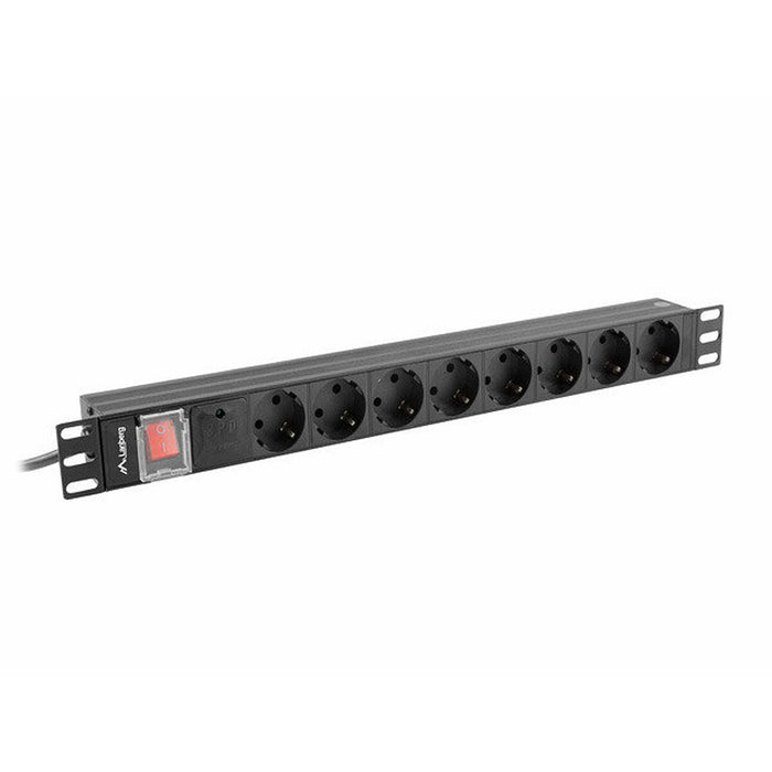 Placă de Circuit 19” 8 Puncte de Conectare Schuko Lanberg PDU-08F-0200-BK (2 m)