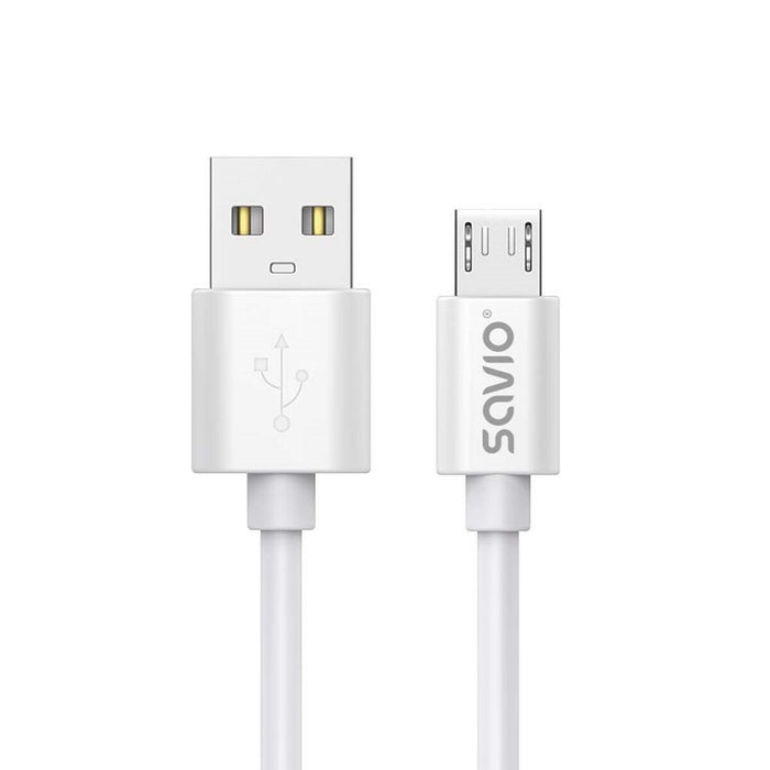 Cablu USB la micro USB Savio CL-167 Alb 3 m