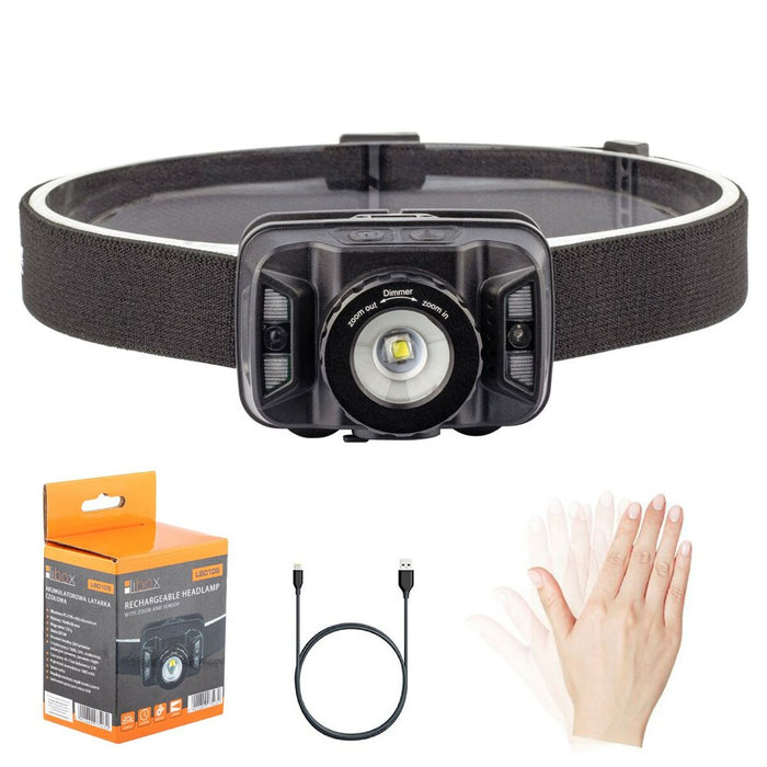 Lanternă LED pentru Cap Libox LB0106 Alb Negru 250 Lm