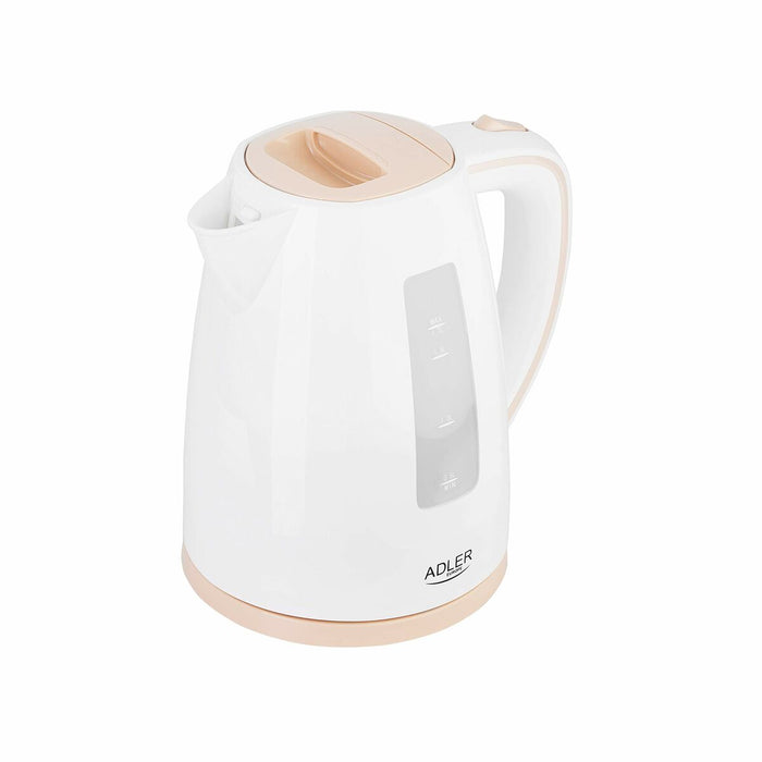 Fierbător de Apă și Ceainic Electric Adler AD 1264 Alb Riešutinė Oțel inoxidabil Plastic 2200 W 1,7 L