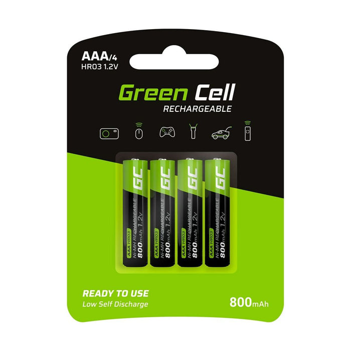 Baterii Reîncărcabile Green Cell GR04 800 mAh 1,2 V AAA