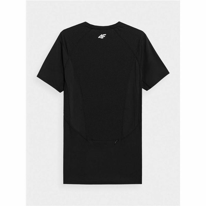 Tricou cu Mânecă Scurtă Bărbați 4F Run Negru
