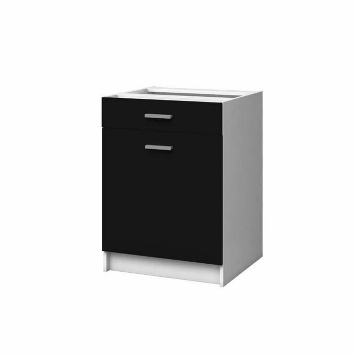 Mobilă Laterală 60 cm Alb Negru mat
