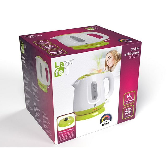 Fierbător Lafe CEG011.1 Alb Verde 1100 W 1 L