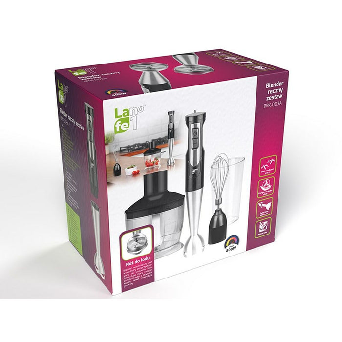 Mixer cu Pahar Lafe BRK-003A Negru Argintiu 800 W 600 ml 0,5 L