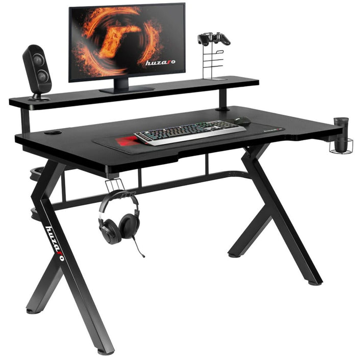 Birou Huzaro Hero 5.0 Negru Fibră de carbon 120 x 60 cm
