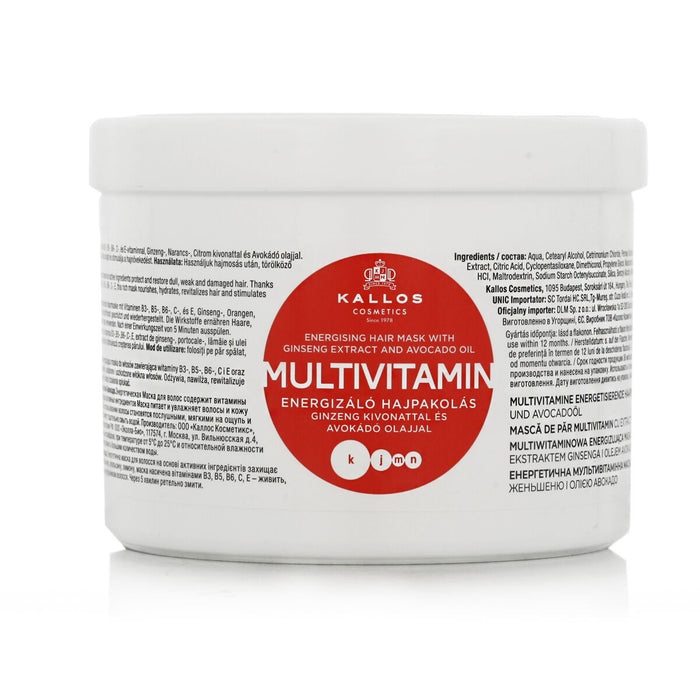Mască Capilară Kallos Cosmetics Multivitamin Energizant 500 ml