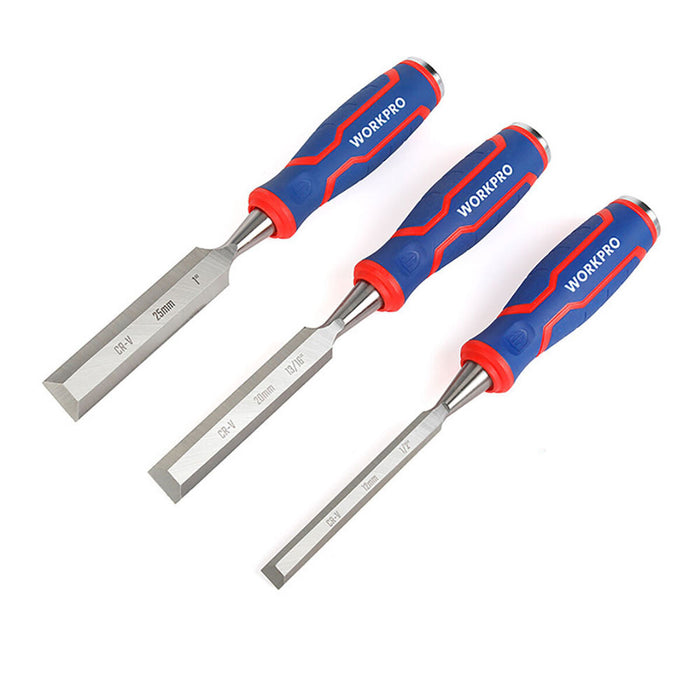Set de dălți Workpro Oțel crom vanadiu 3 Piese