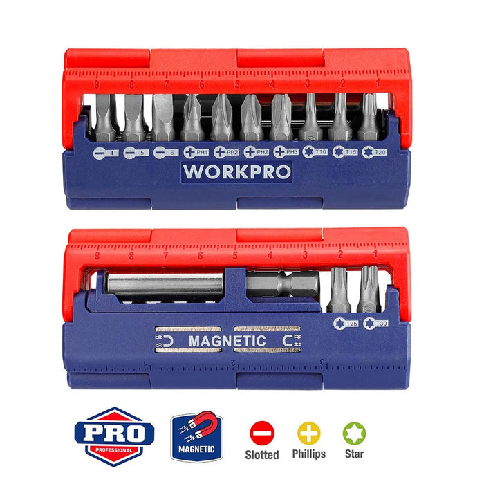 Set biți Workpro Șurubelniță 13 Piese