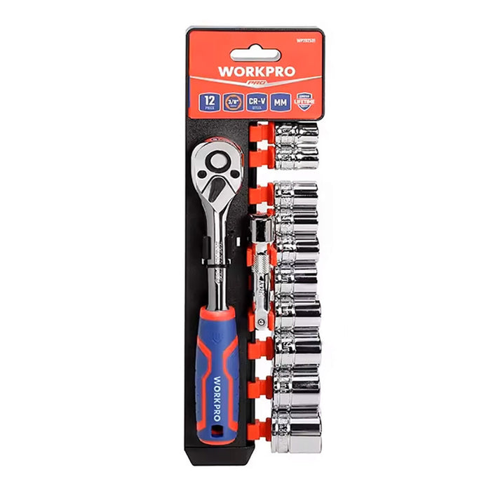 Set de prize Workpro 3/8" 12 Piese