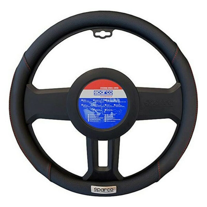 Capacul volanului Sparco SPC1113BK Negru Roșu (Ø 36 - 38 cm)